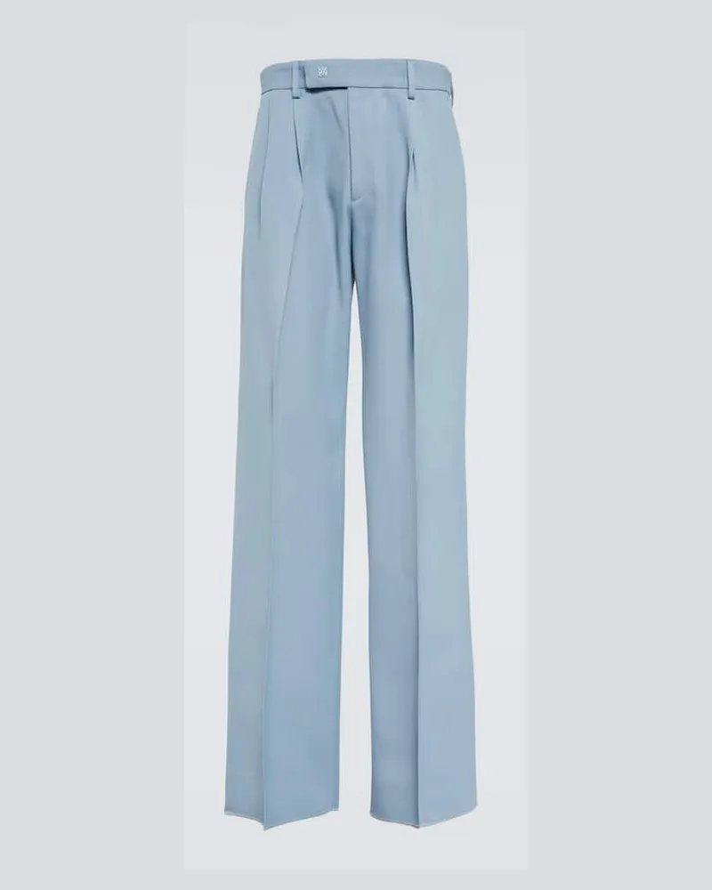 Amiri Weite Hose aus Twill Blau