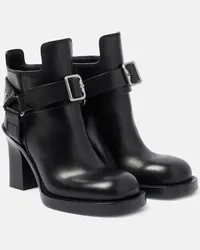 Burberry Ankle Boots Stirrup aus Leder Schwarz