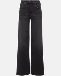 Citizens of humanity Mid-Rise Wide-Leg Jeans Loli Schwarz