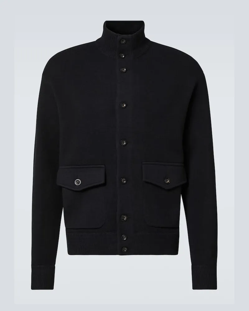 Ralph Lauren Cardigan aus einem Wollgemisch Schwarz
