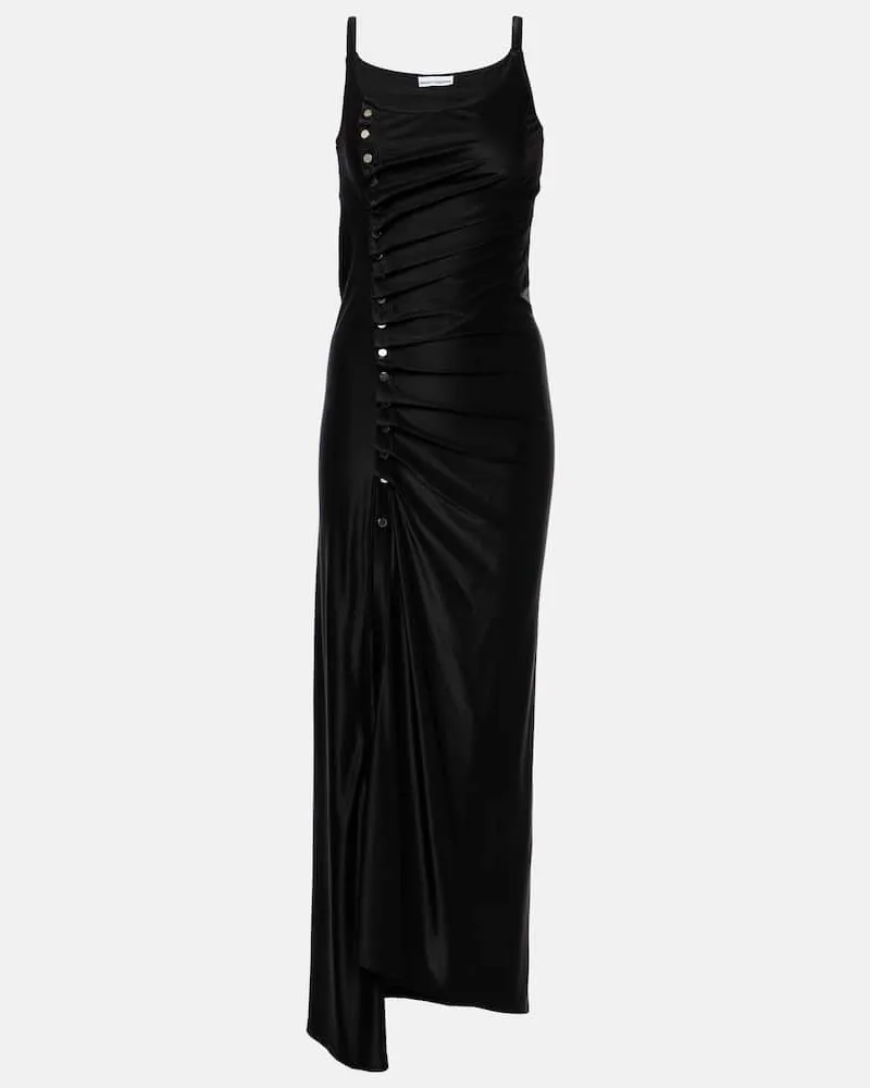 Paco Rabanne Maxikleid aus Jersey Schwarz