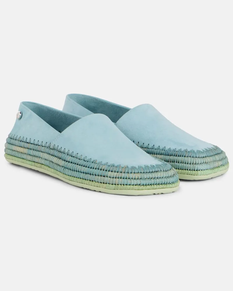 Loewe Paula's Ibiza Slip-Ons Rio aus Veloursleder Blau