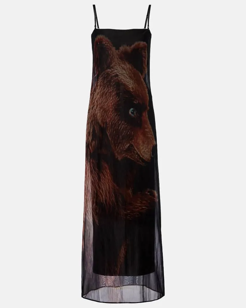 Acne Studios Maxikleid aus Jersey Schwarz