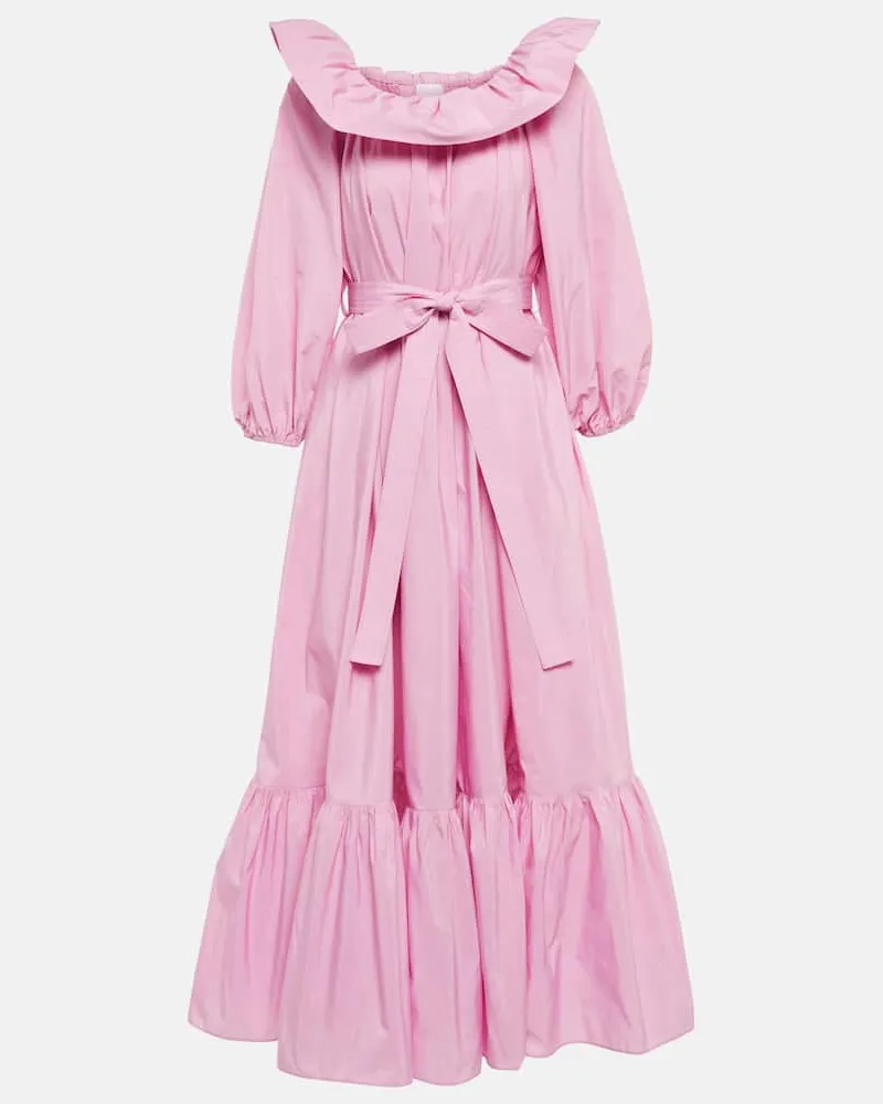 Patou Maxikleid aus Faille Rosa
