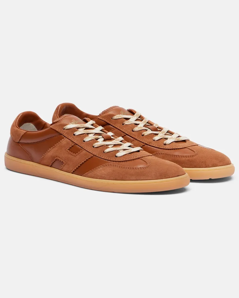 Hogan Sneakers Cool aus Leder mit Veloursleder Braun