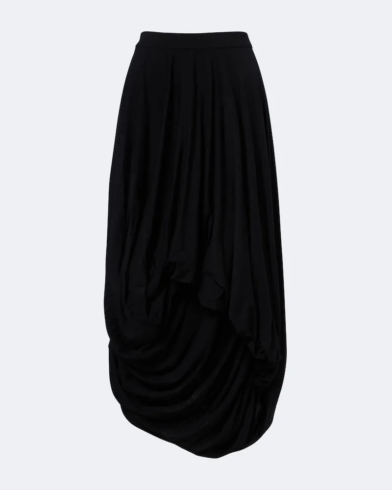 Junya Watanabe Rock aus Wolle Schwarz