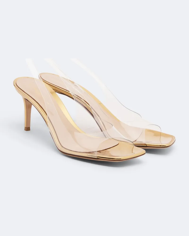 Gianvito Rossi Slingback-Sandalen aus PVC Gold
