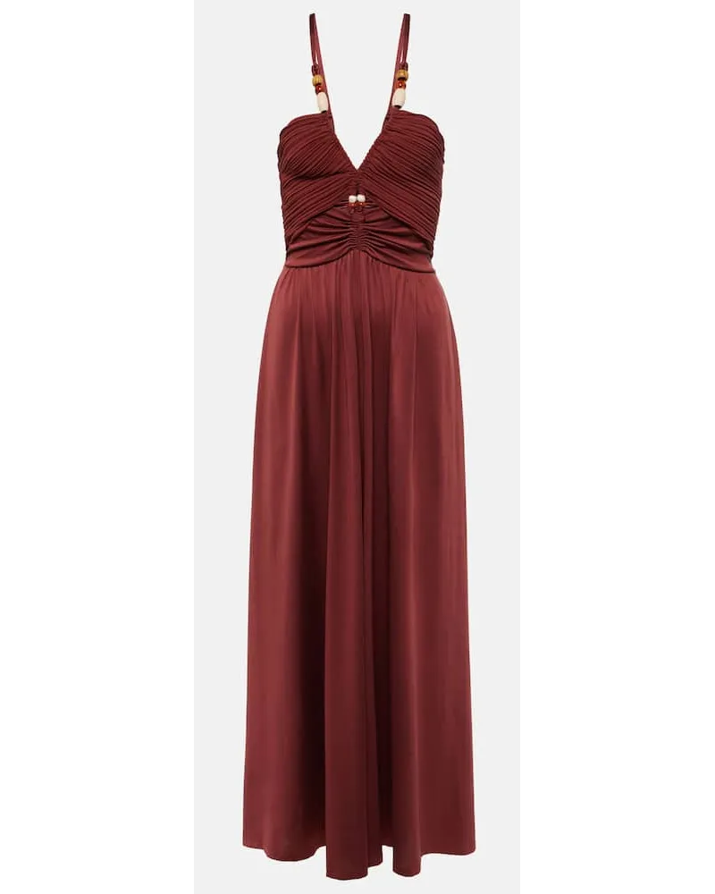 Diane von Furstenberg Verziertes Maxikleid Caty Braun