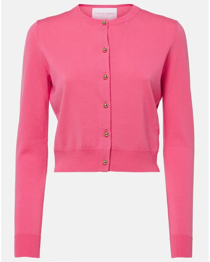 Carolina Herrera New York Cardigan aus Schurwolle Pink
