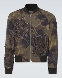 Dries van Noten Verzierte Bomberjacke Braun