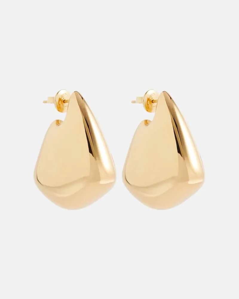 Bottega Veneta Ohrringe Fin Small aus Sterlingsilber, 18kt vergoldet Gold
