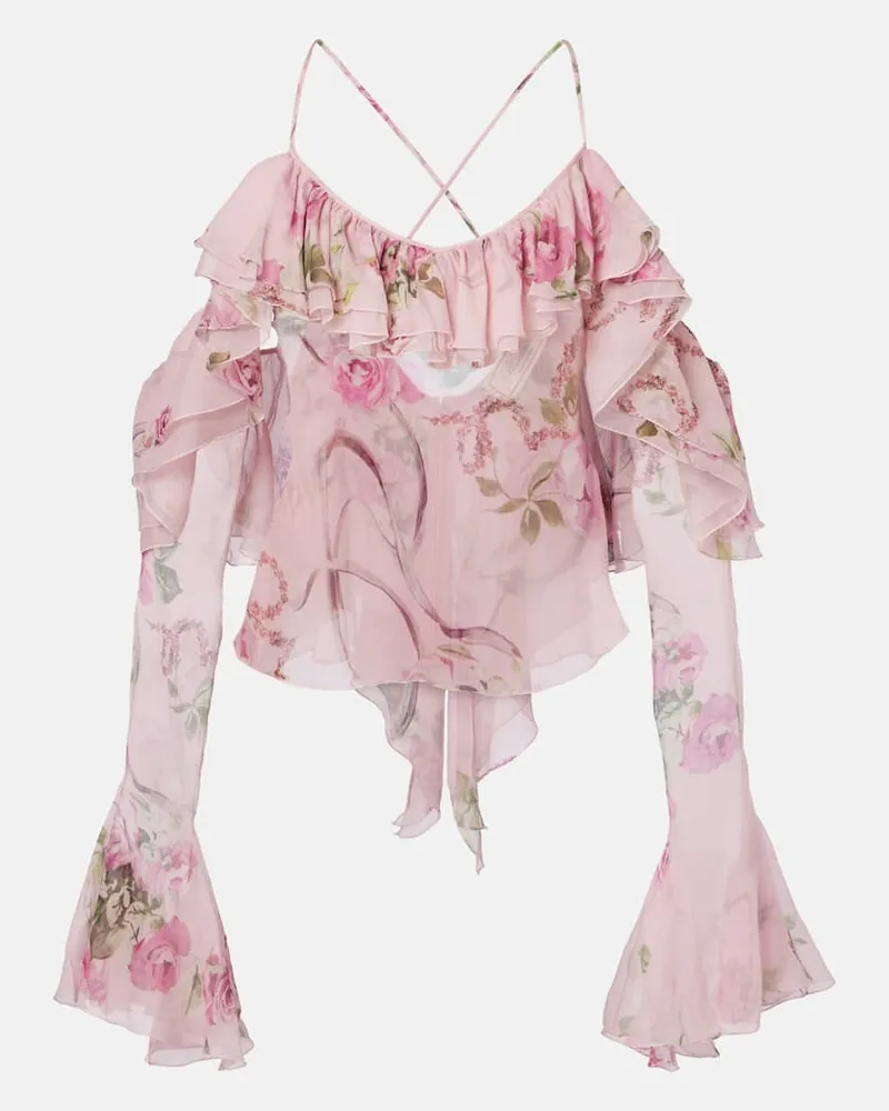 Blumarine Bluse aus Seide Rosa