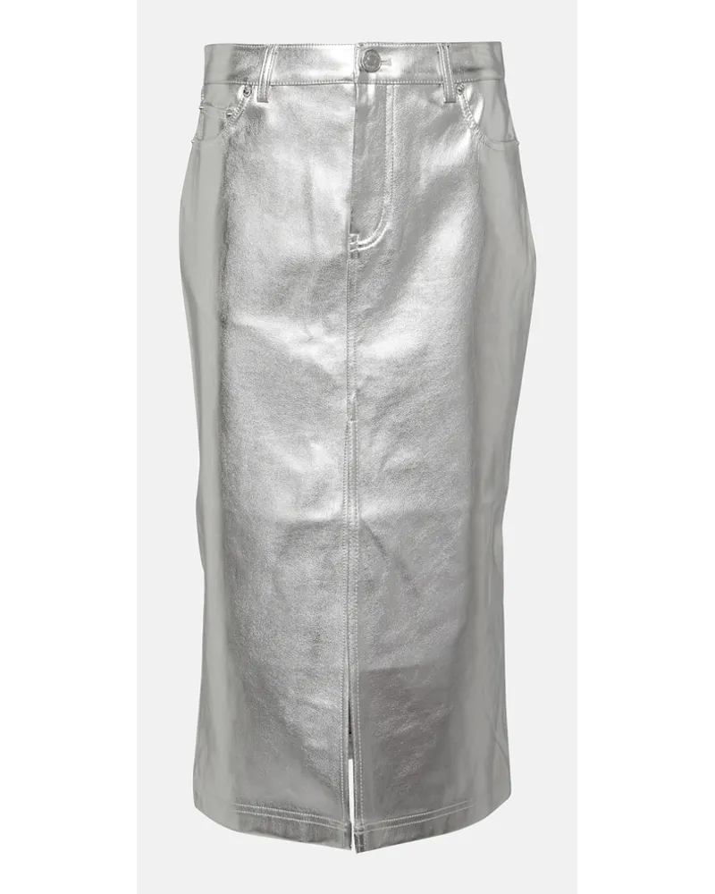 STAUD Midirock Oaklyn aus Lederimitat Silber