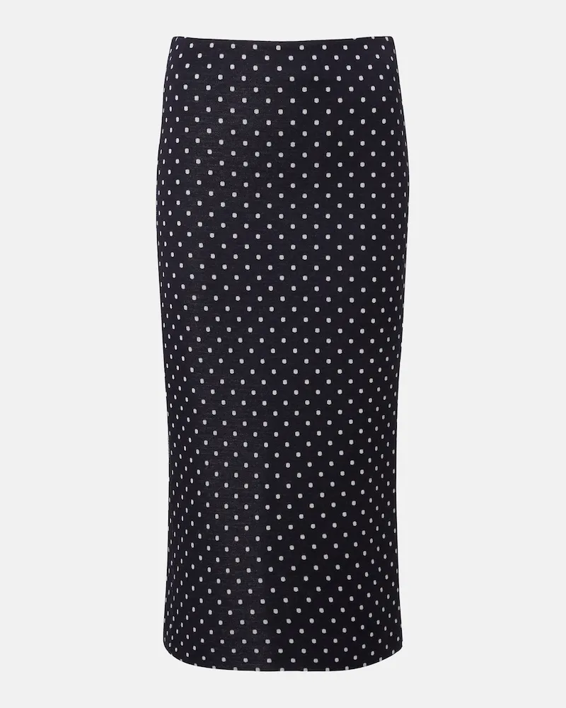 Max Mara Midirock aus Jersey mit Polka-Dots Blau