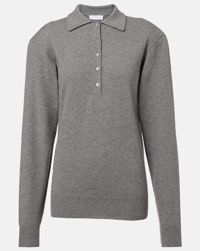 Stella McCartney Polopullover aus Kaschmir und Wolle Grau