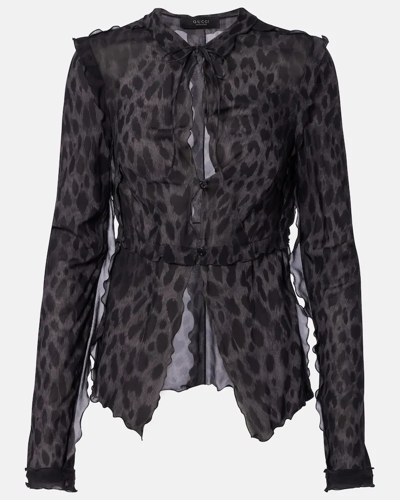Gucci Bluse aus Seide Schwarz