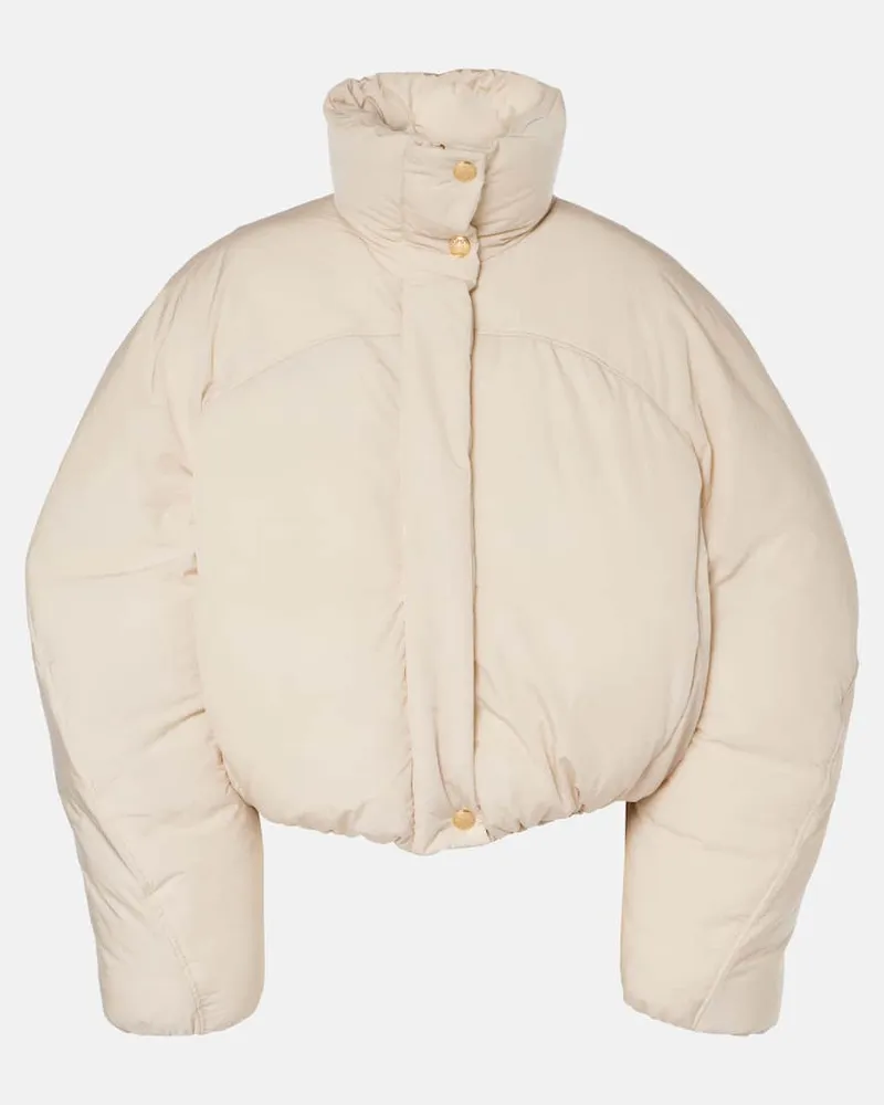 Jacquemus Wattierte Jacke La Doudoune Courte Caraco Weiß
