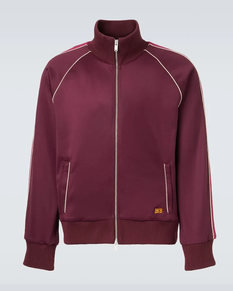 Wales Bonner Trainingsjacke Essence aus Jersey Burgund