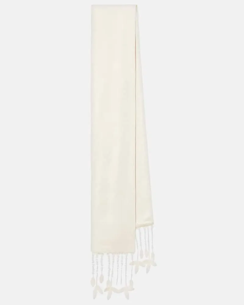 Totême Schal mit Spitze Weiß
