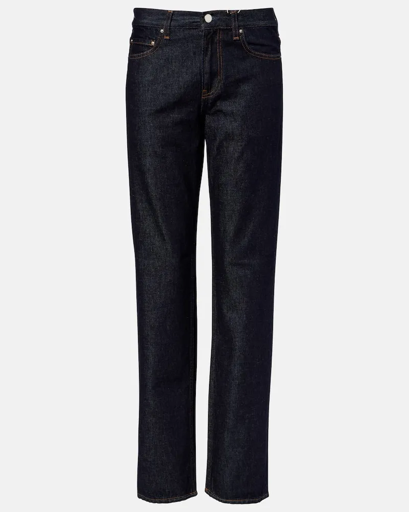 Totême Low-Rise Straight Jeans Blau
