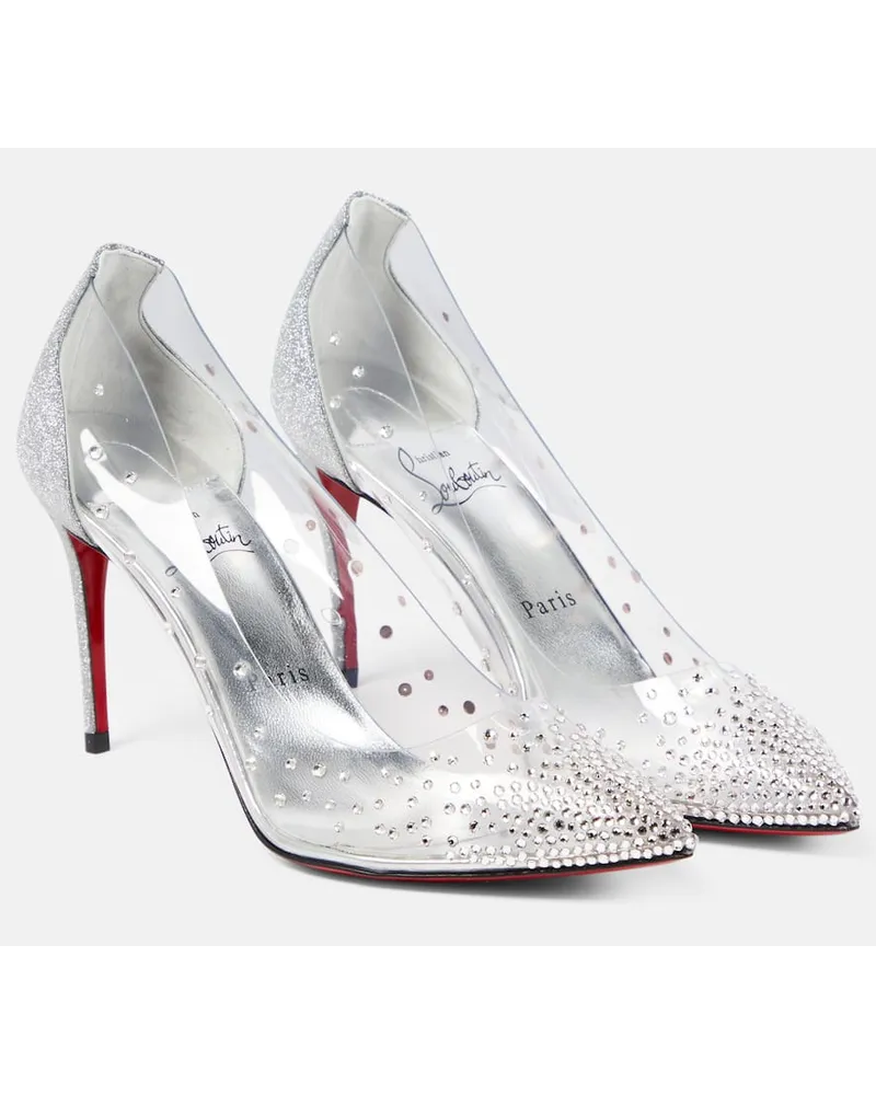 Christian Louboutin Verzierte Pumps Degrastrass Silber