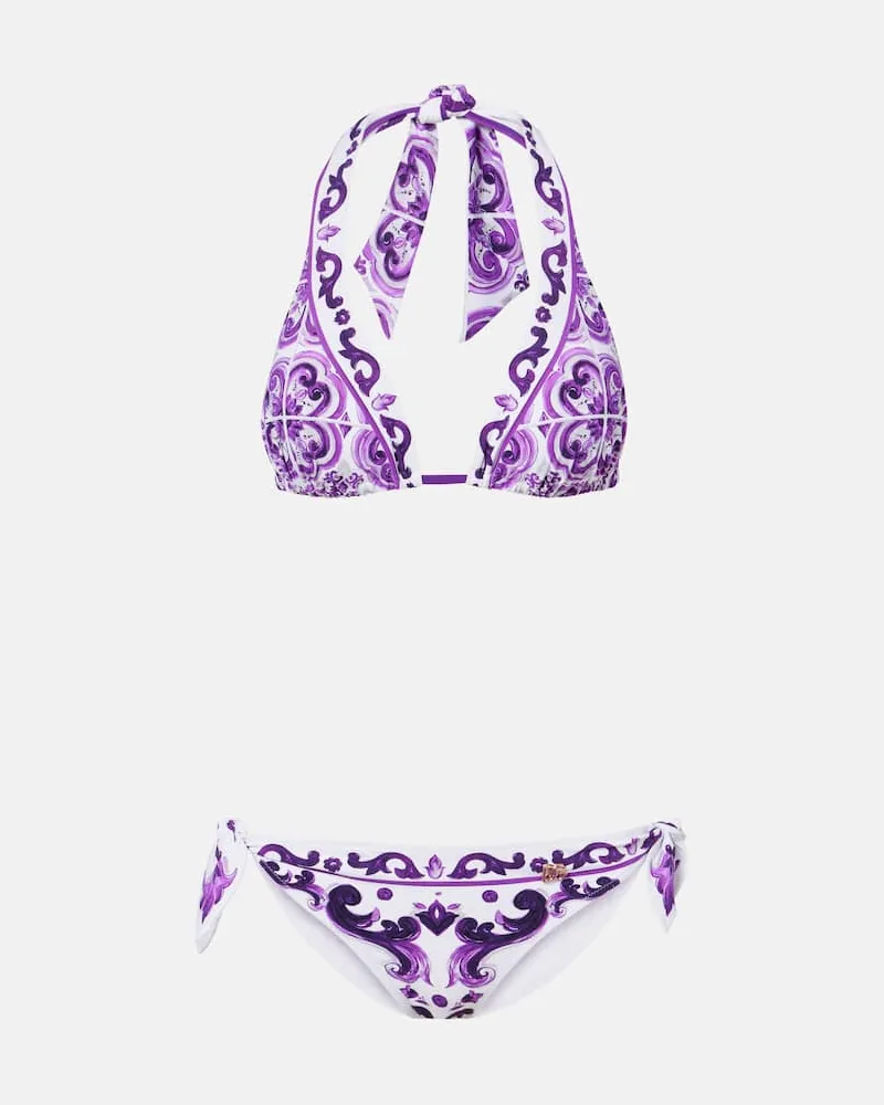 Dolce & Gabbana Bedruckter Bikini Lila