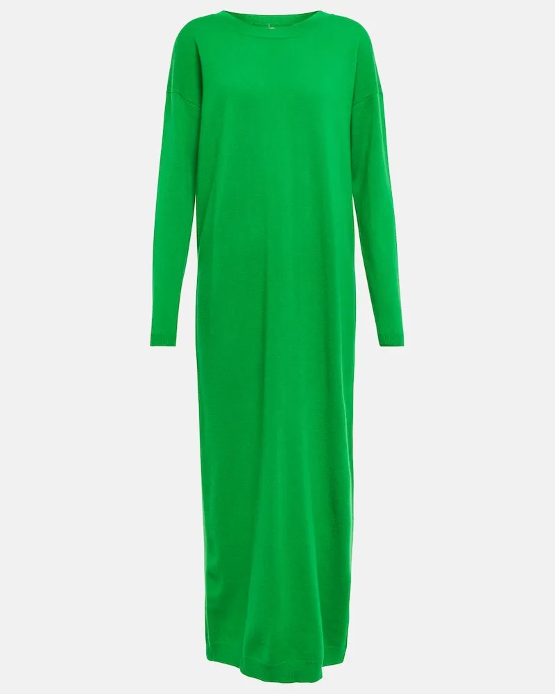 Jardin des Orangers Maxikleid aus Kaschmir Grün