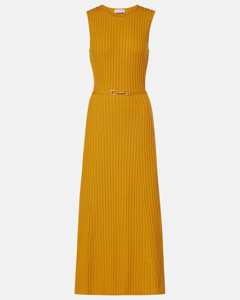 Gabriela Hearst Maxikleid aus Wolle und Kaschmir Orange