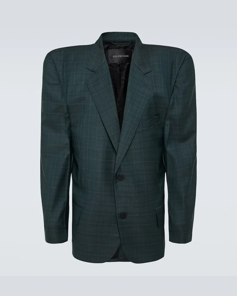 Balenciaga Blazer aus Wolle Grün