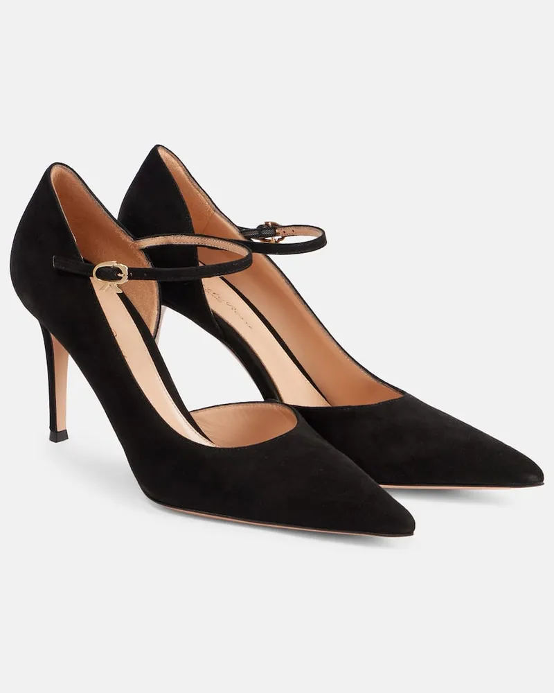 Gianvito Rossi Pumps aus Veloursleder Schwarz