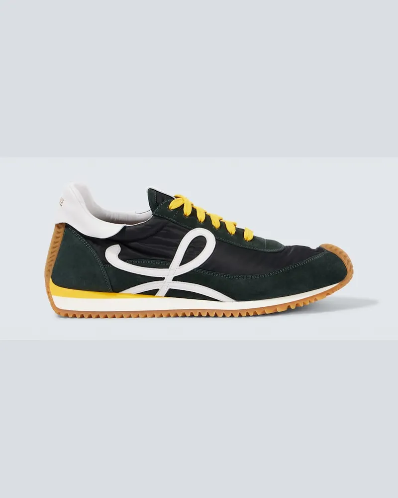 Loewe Sneakers Flow Runner 2.0 mit Veloursleder Schwarz