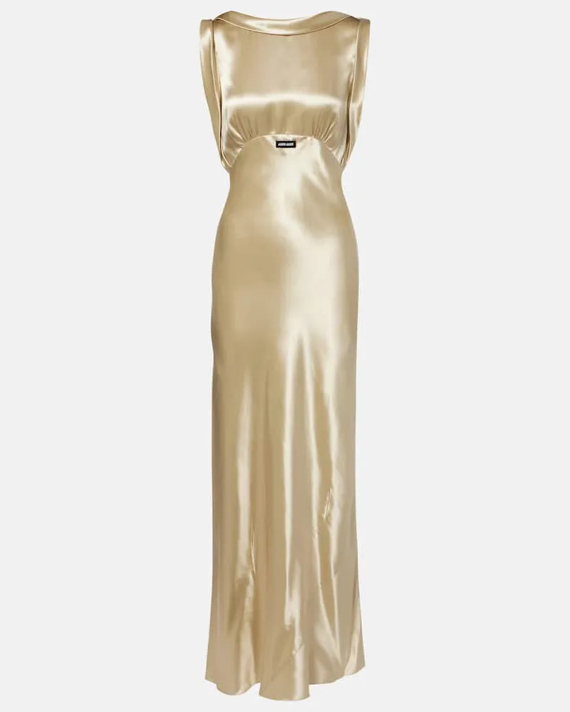 Miu Miu Robe aus Satin Beige