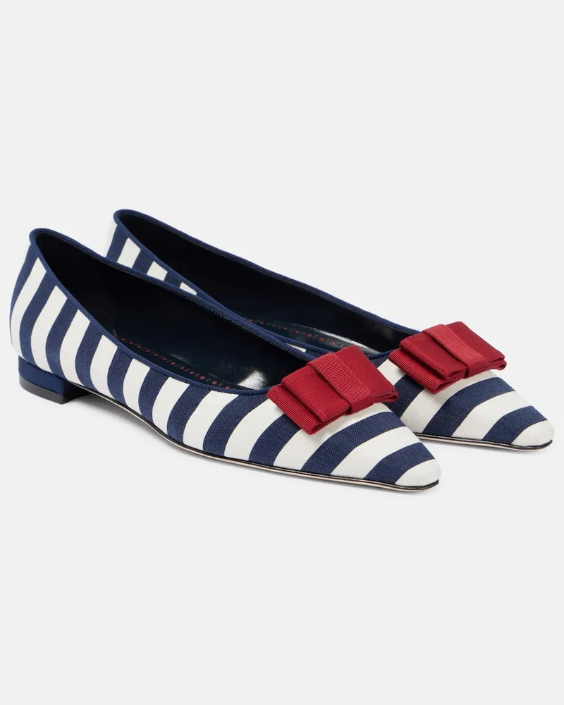 Manolo Blahnik Ballerinas Reador Blau