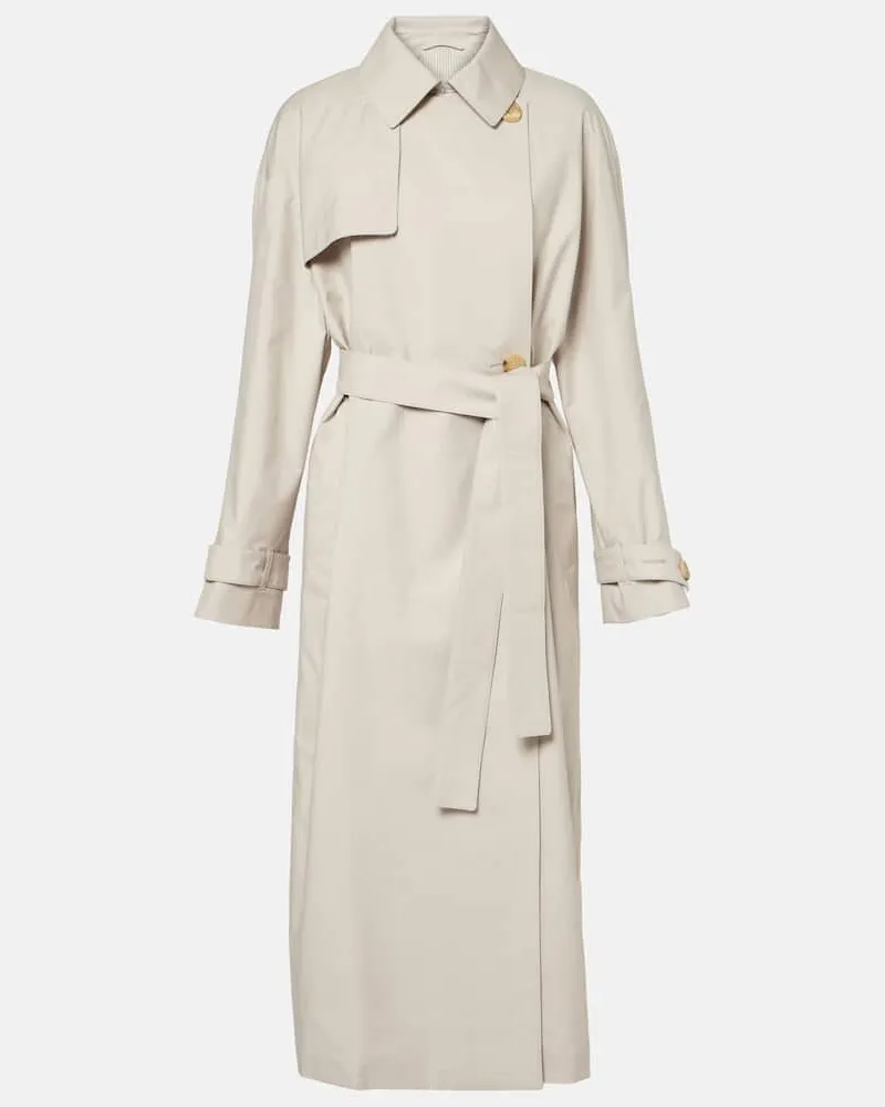 Max Mara Trenchcoat Strench aus Twill Beige