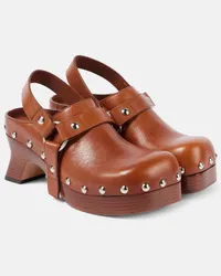 Loewe Clogs Tacha aus Leder Braun