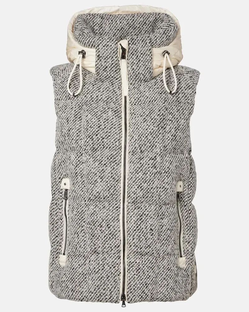 Bogner Daunenweste Falka aus Tweed Schwarz