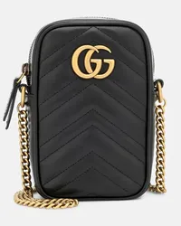 Gucci Schultertasche GG Marmont Mini Schwarz