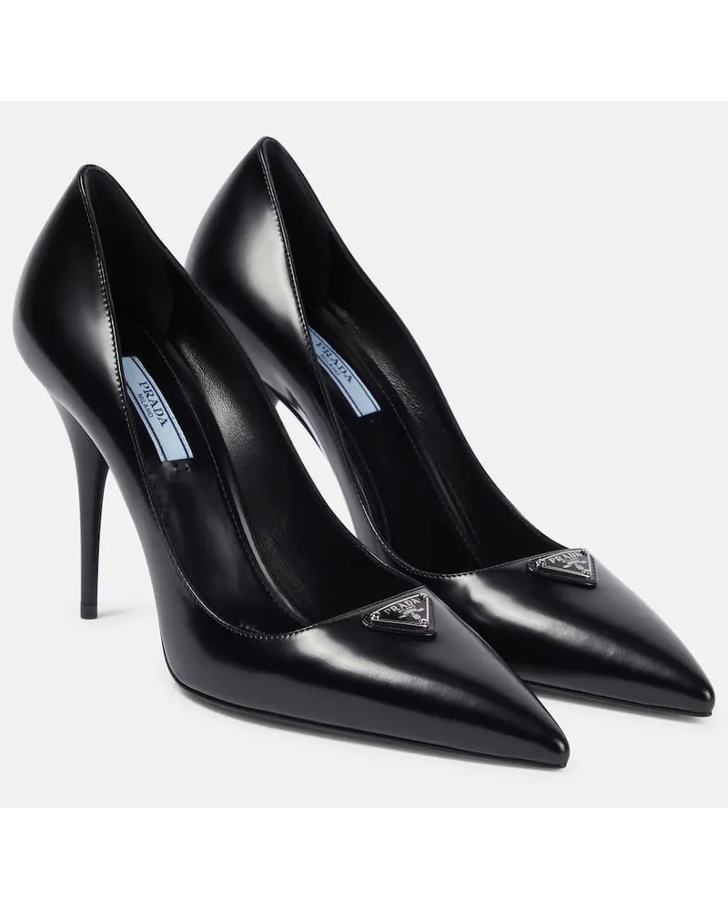 Prada Pumps aus Leder Schwarz