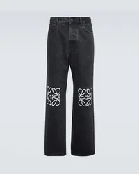 Loewe Straight Jeans Anagram Schwarz