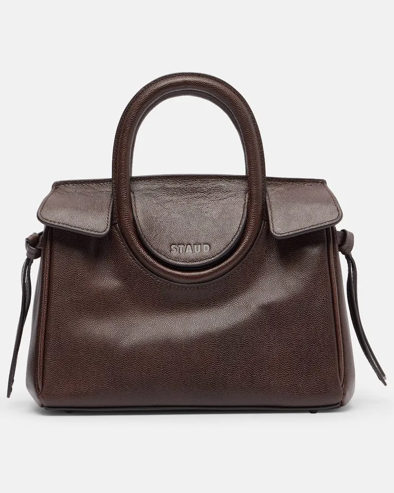 STAUD Tote Bag Maude Mini aus Leder Braun