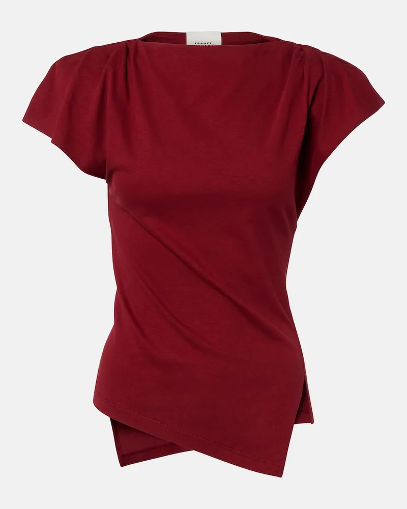 Isabel Marant T-Shirt Sebani aus Baumwolle Burgunderrot