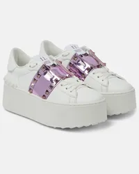 Valentino Garavani Plateau-Sneakers Rockstud Untitled Weiss