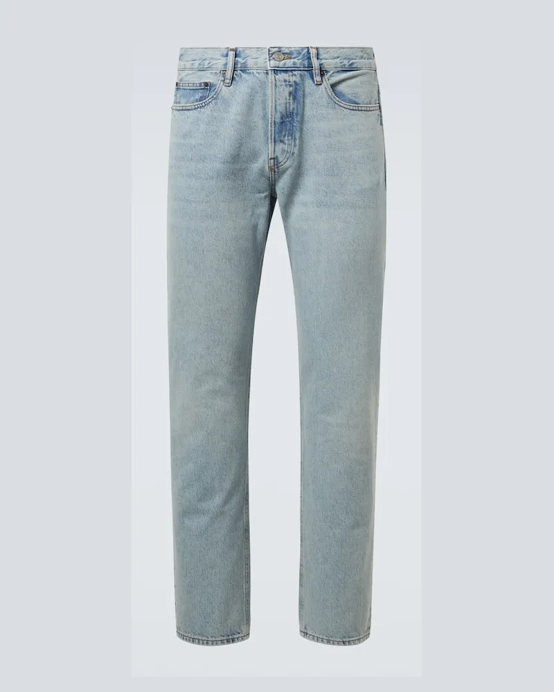 Frame Denim Mid-Rise Straight Jeans The Straight Blau