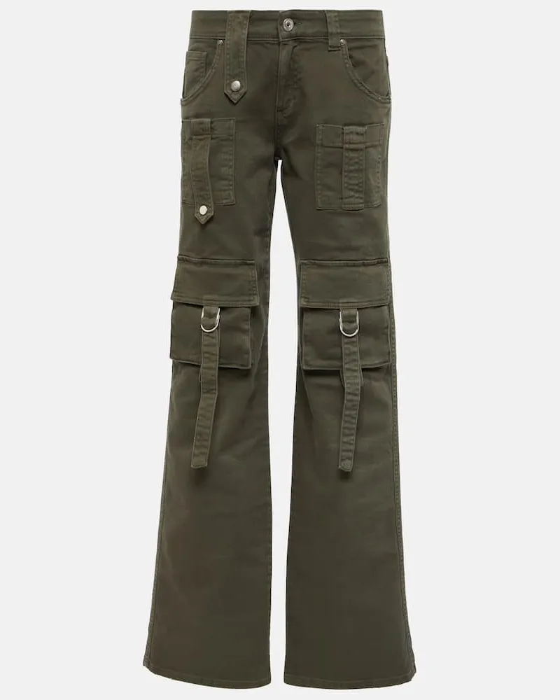Blumarine Low-Rise-Cargohose aus Denim Grün