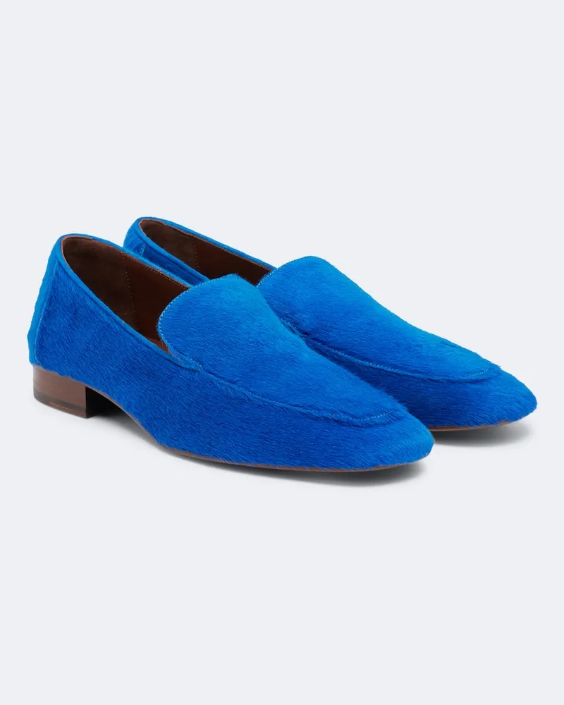 Dries van Noten Loafers aus Leder Blau