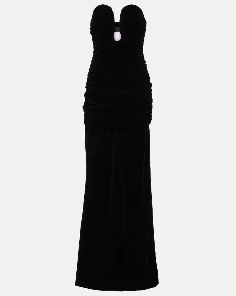 Carolina Herrera New York Robe aus Samt Schwarz