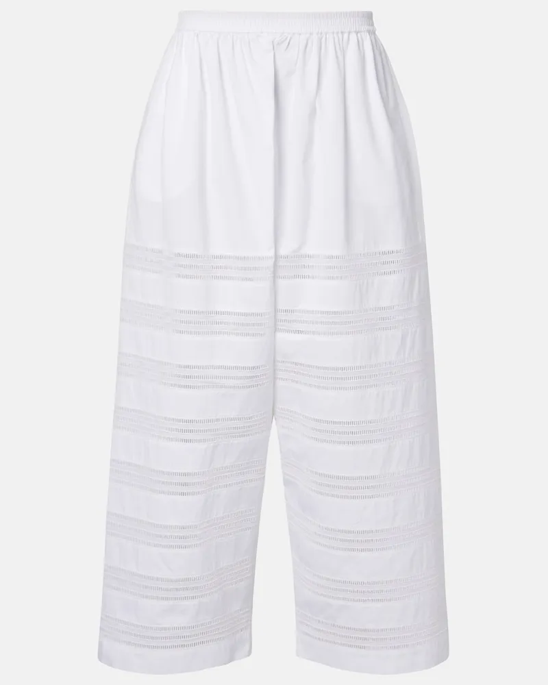 Alaïa Alaïa Culottes aus Baumwollpopeline Weiß