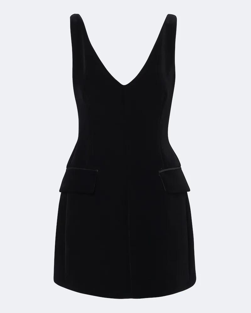 SPORTMAX Minikleid aus Samt Schwarz