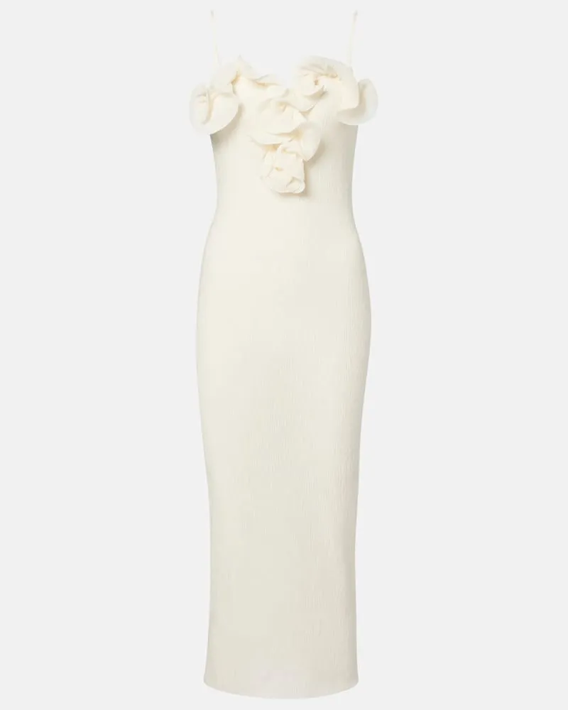 Magda Butrym Midikleid aus Crêpe Weiß