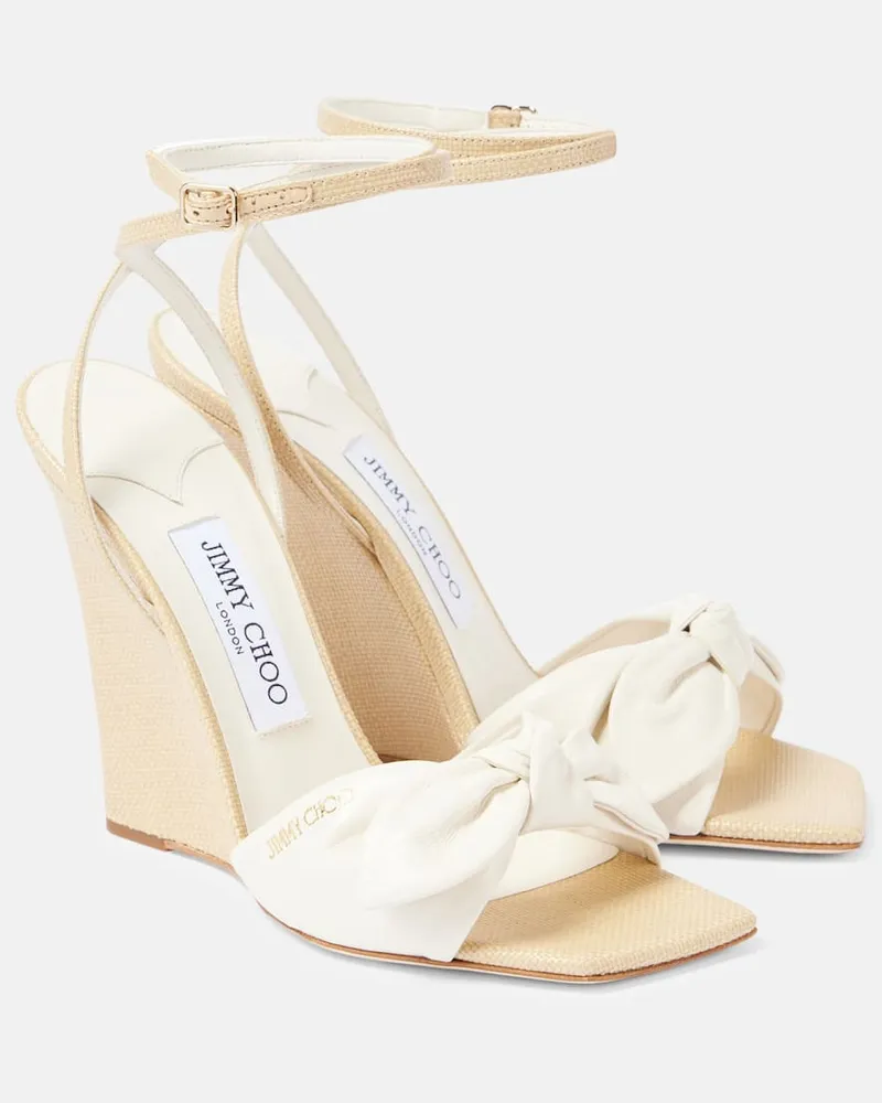 Jimmy Choo Wedge-Sandalen Richelle 110 aus Leder Weiã